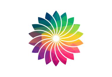 Low Poly ve Leaf, bitki, logo. Yeşil yapraklar, doğa sembolü, vektör tasarım şablonu
