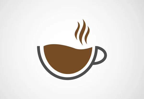Koffie Winkel Restaurant Logo Ontwerp Vector Ontwerp Concept — Stockvector