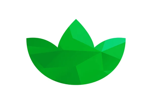 Logo Nature Low Poly Creative Green Modèle Conception Vectorielle — Image vectorielle