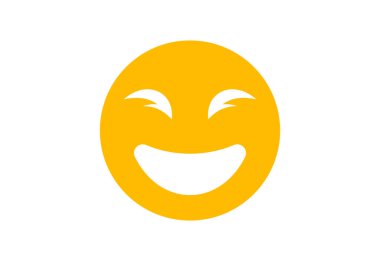 Yuvarlak sarı karikatür balonu sosyal medya sohbet tepkileri, ikon şablon yüz yaşı, üzgün gülümseme, aşk sarılması, Lol gibi, kahkaha emoji karakter mesajı, Vektör illüstrasyonu