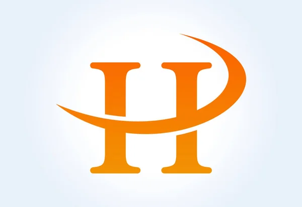Gradyan Harfi Logo Tasarımı Swoosh Vektör Tasarım Şablonu — Stok Vektör