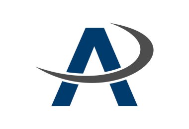 Yaratıcı sembollü A harfi logosu, Vektör tasarım şablonu