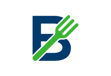 Yaratıcı sembollü B harfi logosu, Vektör tasarım şablonu