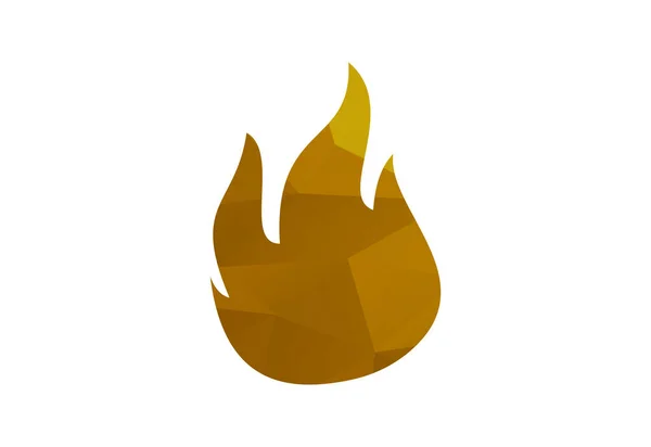 Alacsony Poli Kreatív Tűz Láng Logó Design Vektor Tervezési Koncepció — Stock Vector