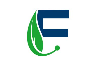 Yaratıcı sembollü ilk F harfi logosu, Vektör tasarım şablonu