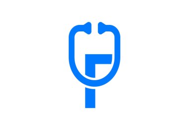 Yaratıcı sembollü ilk F harfi logosu, Vektör tasarım şablonu