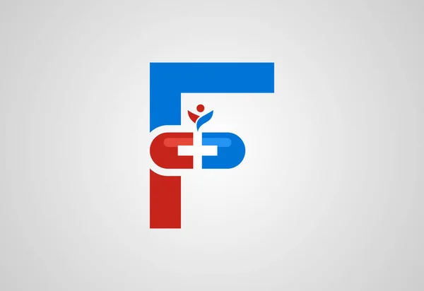 Initiële Letter Logo Met Creatief Symbool Vector Design Template — Stockvector