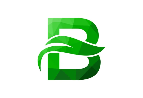 Logo Huruf Rendah Poly Dan Inisial Dengan Simbol Kreatif Templat - Stok Vektor