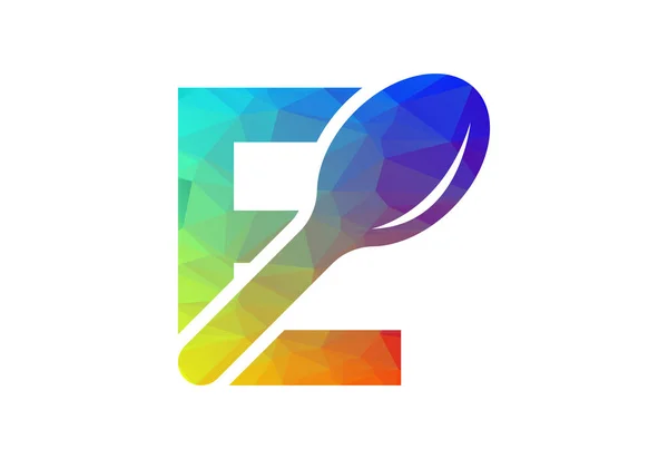 Логотип Низької Полі Початкової Електронної Літери Креативним Символом Шаблон Векторного — стоковий вектор