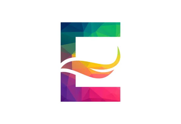 Low Poly Initial Letter Logo Met Creatief Symbool Vector Design — Stockvector