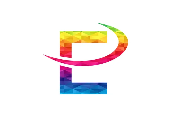 Logotipo Letra Poly Inicial Baixa Com Símbolo Criativo Modelo Design —  Vetores de Stock
