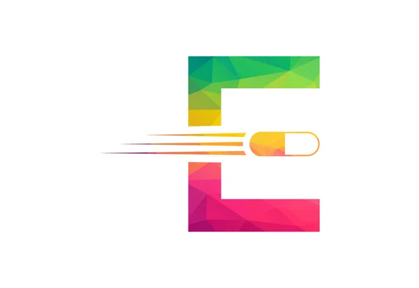 Logo Huruf Low Poly Dan Initial Dengan Simbol Kreatif Templat - Stok Vektor