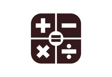 Yaratıcı Hesaplayıcı logo simgesi, Vektör tasarım şablonu