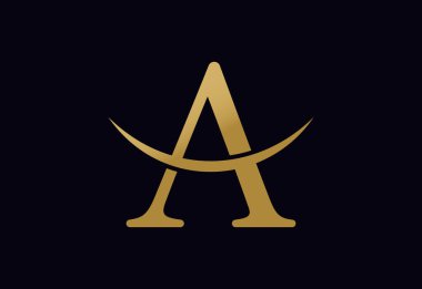 İlk A harfi logo tasarımı, Vektör tasarım şablonu