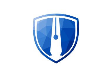 Low Poly and Fountain kalem logosu tasarımı, Vektör tasarımı konsepti