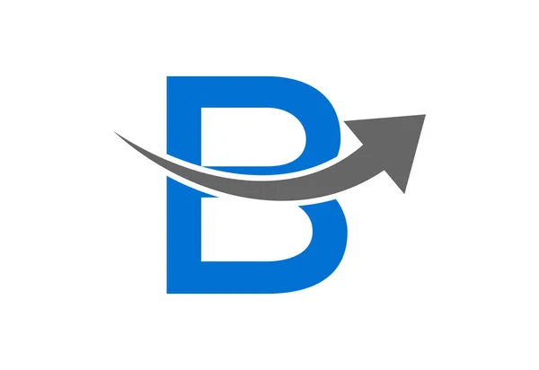 B文字のロゴデザイン ベクターデザインコンセプト — ストックベクタ