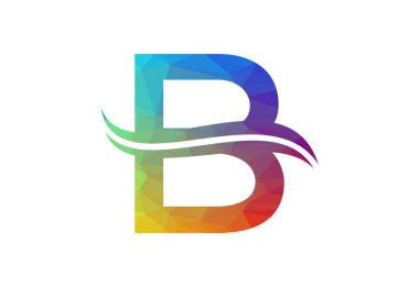 Düşük yalan makinesi ve B harfi logo tasarımı, Vektör tasarımı konsepti