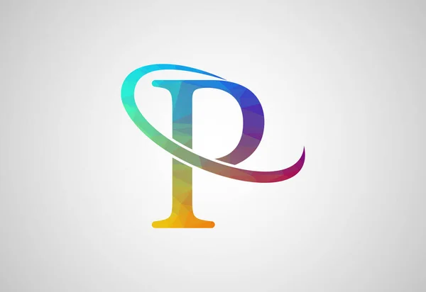 Χαμηλό Πρότυπο Σχεδιασμού Λογότυπων Poly Και Letter Διανυσματική Απεικόνιση — Διανυσματικό Αρχείο