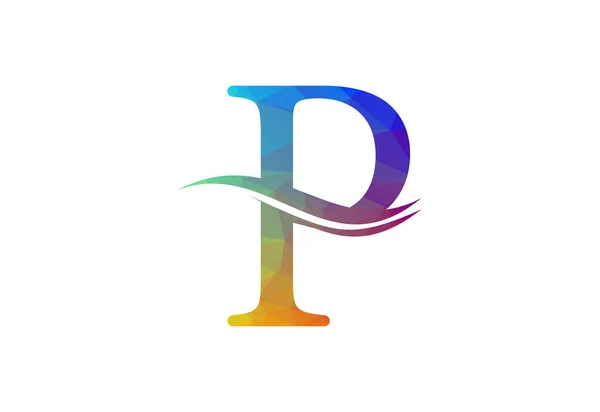 Шаблон Дизайну Логотипу Low Poly Letter Векторні Ілюстрації — стоковий вектор