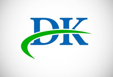 İlk DK harf logo tasarımı, Vektör tasarım şablonu