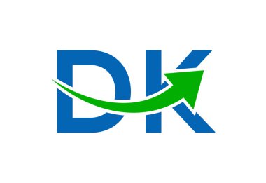 İlk DK harf logo tasarımı, Vektör tasarım şablonu