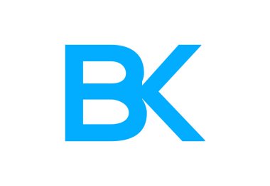 Alfabe ilk BK harf logo tasarımı, Vektör tasarım şablonu