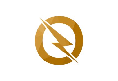 Low Poly ve Letter O logo tasarım şablonu, Vektör illüstrasyonu