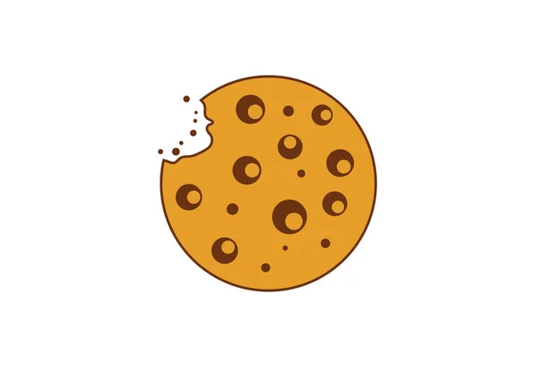 Kreative Initial Keks Crunch Knusprig Snack Form Logo Design Vector — Stockvektor