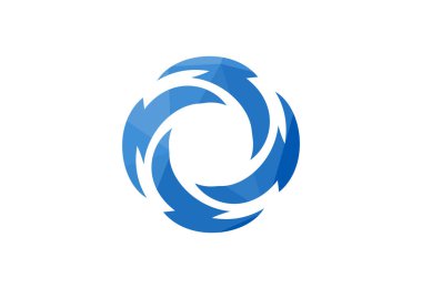 Düşük Poli ve Yaratıcı Fan logosu tasarımı, Vektör illüstrasyonu