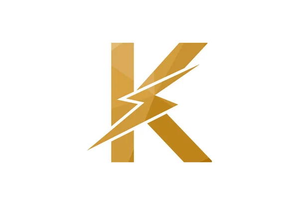 クリエイティブな低ポリと初期K文字のロゴデザイン ベクトルデザインテンプレート — ストックベクタ
