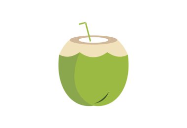 Modern tropikal hindistan cevizi logosu tasarımı, Vektör tasarım şablonu