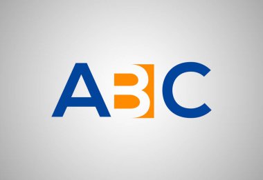 Yaratıcı İlk ABC harf logosu tasarımı, Vektör tasarım şablonu