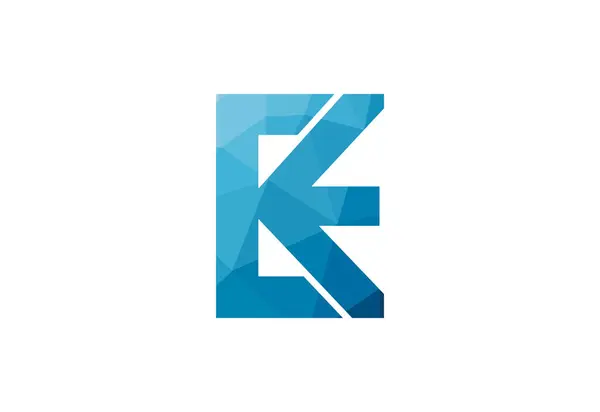 Дизайн Логотипа Низким Полюсом Алфавитом Векторный Дизайн Искушает — стоковый вектор