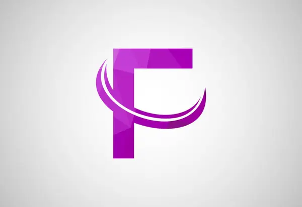 Plantilla Diseño Logotipo Low Poly Letter Ilustración Vectorial — Vector de stock