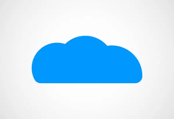 Solid Cloud Logo Design Vector Design Template — Stock Vector