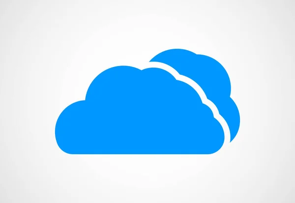 Solid Cloud Logo Design Vektordesign Vorlage — Stockvektor