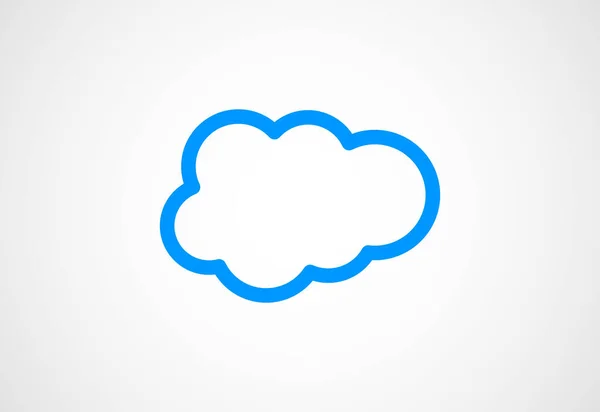 Designul Logo Ului Solid Cloud Șablonul Design Vector — Vector de stoc