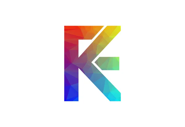Low Poly Alphabets Letter Logo Ontwerp Met Creatief Teken Vector — Stockfoto