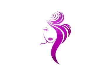 Low Poly and Beauty salon, Cilt bakımı, Salon, Spa, Dermatoloji Kliniği logo tasarımı, Vektör tasarımı konsepti