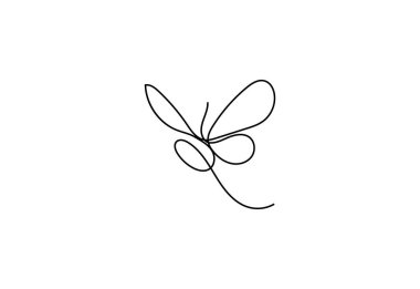 Devamlı Kelebek çizimi çizimi, vektör tasarımı konsepti