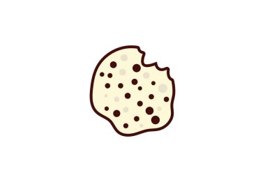 Bisküvi, kraker, gıda logosu tasarımı, Vektör tasarımı kavramı