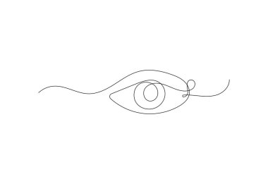 Beyaz arkaplanlı insan gözü çizimi çizimi, Vektör illüstrasyonu