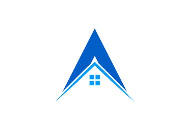 İlk Alfabe Harf A logo tasarımı, Vektör tasarım konsepti
