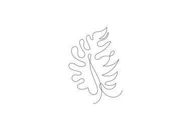 Modern tek satır sanat palmiyesi tasarımı, Vektör tasarımı kavramı