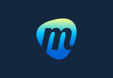 Soyut M harfi logo tasarımı, modern logo fikir işareti. Vektör tasarımı kavramı