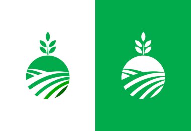 Tarım ve Tarım logosu tasarımı, Vektör Tasarımı Konsepti