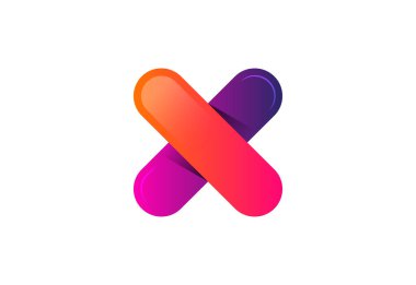 Soyut Modern Renkli Minimalist logo tasarımı, Vektör illüstrasyonu