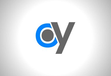 Soyut OY harf logosu tasarımı, Vektör tasarımı kavramı