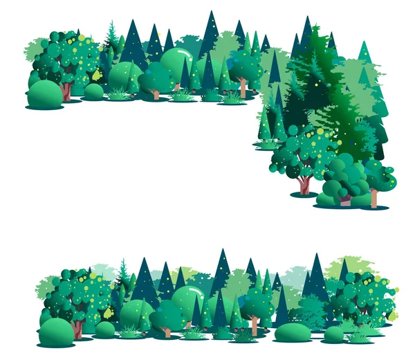 Deep Green Forest Background Illustration — Vector de stock
