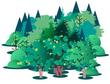 A deep green forest that can be used for landscape